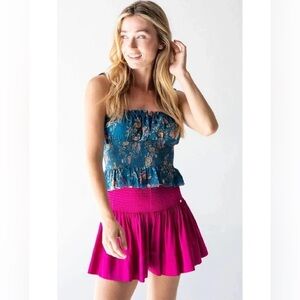 Natural Life Pink Textured Skort Skirt Size XS. New with Tags